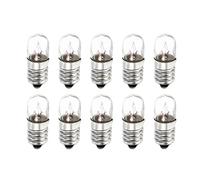 sourcing map E10 Vis Base Miniature Ampoules 48V/2W Chaud Jaune Clair Mini Lampes avec Boîte, 1 Ensemble/10 Paquet
