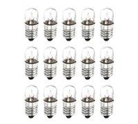 sourcing map E10 Vis Base Miniature Ampoules 48V/2W Chaud Jaune Clair Mini Lampes avec Boîte, 1 Ensemble/15 Paquet