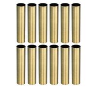 sourcing map E12 Bougie Douille Couvertures, 3,9 Pouce Hauteur Métal Lustre Manches Ampoule Lumière Candélabre Base Support Apte Plupart Lustres, Bronze 12 Pcs