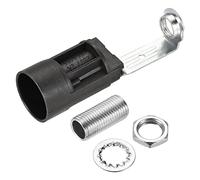 sourcing map E14 Ampoule Douille Plastique Lampe Douille Noir 23x75mm avec M10 Fileté Lampe Tuyau Écrou pour E14 Ampoule Paquet de 3