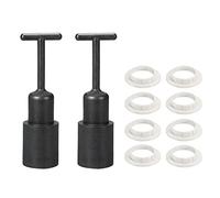 sourcing map E14 Douille Anneau Outil à Démonter T Type avec Adaptateur Abat-jour Anneau Douille pour changer lampe Base moyenne Léger Blanc Paquet de 10