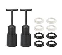 sourcing map E14 Douille Anneau Outil à Démonter T Type avec Adaptateur Abat-jour Anneau Douille pour changer lampe Base moyenne Clair Noir 2 Ensemble