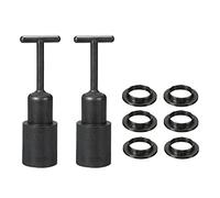 sourcing map E14 Douille Anneau Outil à Démonter T Type avec Adaptateur Abat-jour Anneau Douille pour changer lampe Base moyenne Léger Noir Paquet de 8