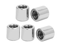 sourcing map Écrou Accouplement Couplage M6 Manchon Filet Rond Connecteur 304 Acier Inox 10.0mm Longueur Paquet de 5