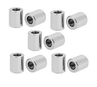 sourcing map Écrou Accouplement Couplage M6 Manchon Filet Rond Connecteur 304 Acier Inox 14.0mm Longueur Paquet de 10