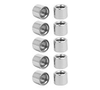 sourcing map Écrou Accouplement Couplage M6 Manchon Filet Rond Connecteur 304 Acier Inox 8.0mm Longueur Paquet de 10