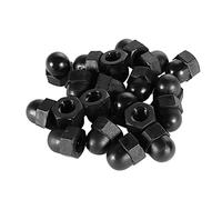 sourcing map Écrou Borgne M6 Filetage Diamètre Noir Dôme Tête Nylon Capuchon Hexagonal Clou 20pcs