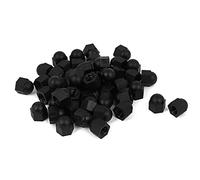 sourcing map Écrou Borgne M6 Filetage Diamètre Noir Dôme Tête Nylon Capuchon Hexagonal Clou 49pcs