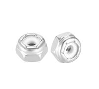 sourcing map écrou de Blocage écrou Autobloquant 6#-32 Nylon Insert Hexagonal 304 Acier Inox Finition unie 20Pcs