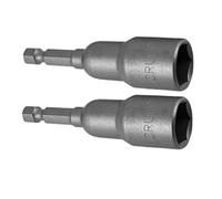 sourcing map Écrou hexagonal à douille pour embout de tournevis tige de 1/4" douille de 13 mm 2pcs