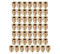 SOURCING MAP Écrou Insert fileté Alliage de zinc Douille hexagonale M4 Filetage interne 10mm Longueur 50Pcs