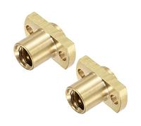 sourcing map écrou trapézoïdal T8 Vis-mère Trapézoïdal Écrou 2mm Pas 8mm Fil pour 3D Imprimante Laitonné Paquet de 2