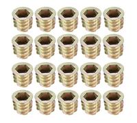 sourcing map Écrous Fileté Insert Vis Zinc Alliage Hex Prise M10 Internal Filetage 15mm Long Pour Meuble Bois 20pc