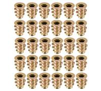 sourcing map Écrous Fileté Insert Vis Zinc Alliage Hex Prise M4 Filetage Interne 10mm Long Pour Meuble Bois 30pc