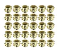 sourcing map Écrous Fileté Insert Vis Zinc Alliage Hex Tête M6 Filetage Interne 8mm Long Pour Meuble Bois 30pc