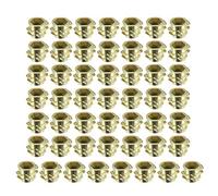 sourcing map Écrous Fileté Insert Vis Zinc Alliage Hex Tête M6 Filetage Interne 8mm Long Pour Meuble Bois 50pc