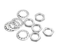 sourcing map Écrous Filetés de Blocage avec Rondelles 1/8IP Filetage Hexagonal Fixations pour Luminaire Plafonnier éclairage Réparation Assemblage Bricoleur Matériels Coffret de 80