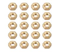 sourcing map Écrous Hexagonaux Grossier Filetage Métrique M6 x 1mm Hexagone Écrou en Laiton 20Pcs