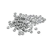 sourcing map Écrous Hexagonaux Hexagone Écrou Grossier Filetage Métrique M2,5 x 0,45mm en Acier au Carbone 100Pcs (Argenté)