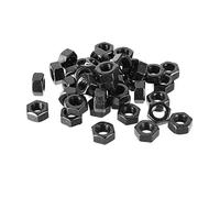 sourcing map Écrous Hexagonaux Hexagone Écrou Grossier Filetage Métrique M8 x 1,25mm en Acier au Carbone 40Pcs (Noir)