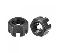 sourcing map Écrous hexagonaux M12 x 1,5 mm, Écrous de Roue en Acier au Carbone de Grade 4,8, Noir, 10 Pièces