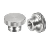 sourcing map Écrous Moleté Molette, 5pcs M5 x D16mm x H10mm 304 Acier Inox avec Collier Haut Tête Aveugle Trou