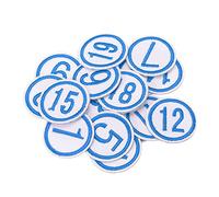 sourcing map Écusson Patch Thermocollant Numéro Numérique Broderie Bleu Tissu Pâte DIY pour Vêtements, Chaussures, Chapeaux, Sac-à-Dos, Chaussettes, Sacages Lot de 20