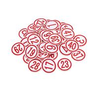 sourcing map Écusson Patch Thermocollant Numéro Numérique Broderie Rouge Tissu Pâte DIY pour Vêtements, Chaussures, Chapeaux, Sac-à-Dos, Chaussettes, Sacages Lot de 50