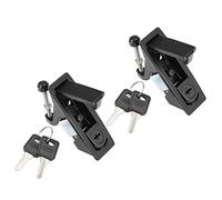 sourcing map Électrique Coffret Panneau Came Serrure Bouton Poussoir Apparaitre Porte Serrure avec Clé Noir 606-1 2Pcs
