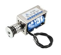 sourcing map Electroaimant Solénoïde mouvement linéaire DC 12 V 45N 10mm course tirer pousser Type châssis ouvert JF-Z05