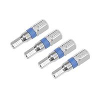 sourcing map Embout de Tournevis Jarret H3 Hex S2 Haut Alliage Acier H1/4 x 25 x H4 4Pcs
