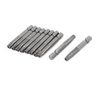 sourcing map embouts de tournevis 1/4" tige hexagonale T30 sécurité 5 pointes étoile 50 mm longueur 10 pièces