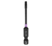 sourcing map Embouts de tournevis à impact T15 Torx 6,35 mm Tige hexagonale 65 mm de long Magnétique sans trou Inviolable 6 points Étoile Tournevis forets forets phosphate S2 outils électriques
