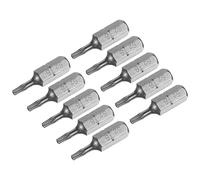 sourcing map Embouts Torx 1/4 Pouce Avec Tige Hexagonale De 25mmDe Longueur, Embout De Tournevis Magnétique T8 En Acier Allié S2, Lot De 10 Pièces
