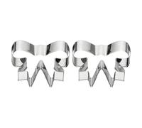 sourcing map Emporte-pièce en acier inoxydable en forme de nœud pour fête d'anniversaire, loisirs créatifs, pâtisserie