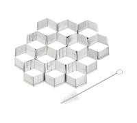 sourcing map Emporte-pièce en nid d'abeille, emporte-pièce en nid d'abeille, ustensile de cuisine pour la fabrication de biscuits et de fondants, argent