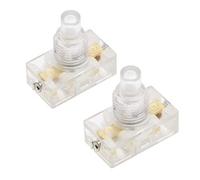 sourcing map En Ligne Pédale Pousser Interrup. UFO Type Lampe Contrôle ON/OFF Clair 2Pcs