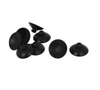 sourcing map en Plastique Souple Aquarium Coupe Ventouse Clip Ventouse 28mm Diamètre 8 Pcs Noir