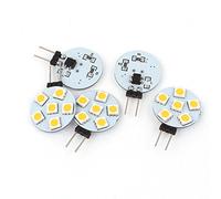 sourcing map Énergie Économie G4 5050 Surface Mounted Devices 6 LED Cabinet Lumière Ampoule Lampe Chaud Blanc 5Pcs