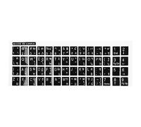 sourcing map English Thai polices Sticker clavier pour Standard noir avec lettres blanches