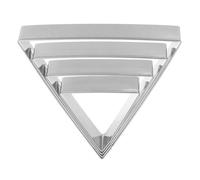 sourcing map Ensemble d'emporte-pièces triangulaires en acier inoxydable de tailles assorties pour pâtisserie, fondant, gâteau