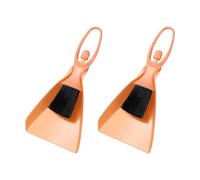 sourcing map Ensemble mini pelle et balayette, petit balai et pelle à poussière pour bureau, tables, canapés, claviers, outils de nettoyage à domicile, orange jaune