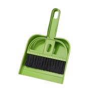 sourcing map Ensemble mini pelle et balayette, petit balai et pelle à poussière pour la maison, le bureau, les tables, les canapés, les claviers, vert vif
