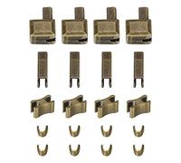 sourcing map Ensembles Fermeture Éclair Réparation Trousses, #8 Retenue Boîte & Insertion Goupilles, Haut & Bas Arrêts, Coulissant Arrêts pour Manteaux Fermetures Remplacement, Bronze Tone