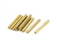 sourcing map Entretoise Hexagonale Écrou Filetage Femelle M4 x 50mm Laiton 10Pcs