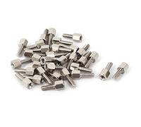sourcing map Entretoise Hexagonale Filetage Mâle à Femelle M3 x 8mm + 5mm Écrous Argenté 30Pcs