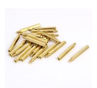 sourcing map Entretoise Hexagonale Mâle/Femelle M3 x 30mm + 6mm Laiton 20Pcs