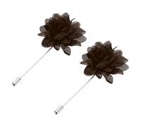sourcing map Épinglette en forme de fleur pour homme, boutonnière faite à la main, en satin, accessoires pour mariage, taille unique, Tissu satiné