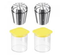 sourcing map ER32 Ressort Pince 2mm Mandrin pour CNC Gravure Machine Tour Fraisage 2Pcs
