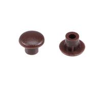 sourcing map Étagère Cheville Trou Bouchons 5mm Diamètre Foncé Marron Plastique Tube Couvercle pour Clou Cabinet Bouton Support Placard Bibliothèque Réglable 200Pcs
